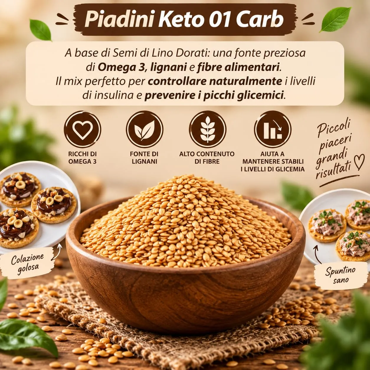 Keto 01 Carb piadini keto 13x17g 0,23g carboidrati