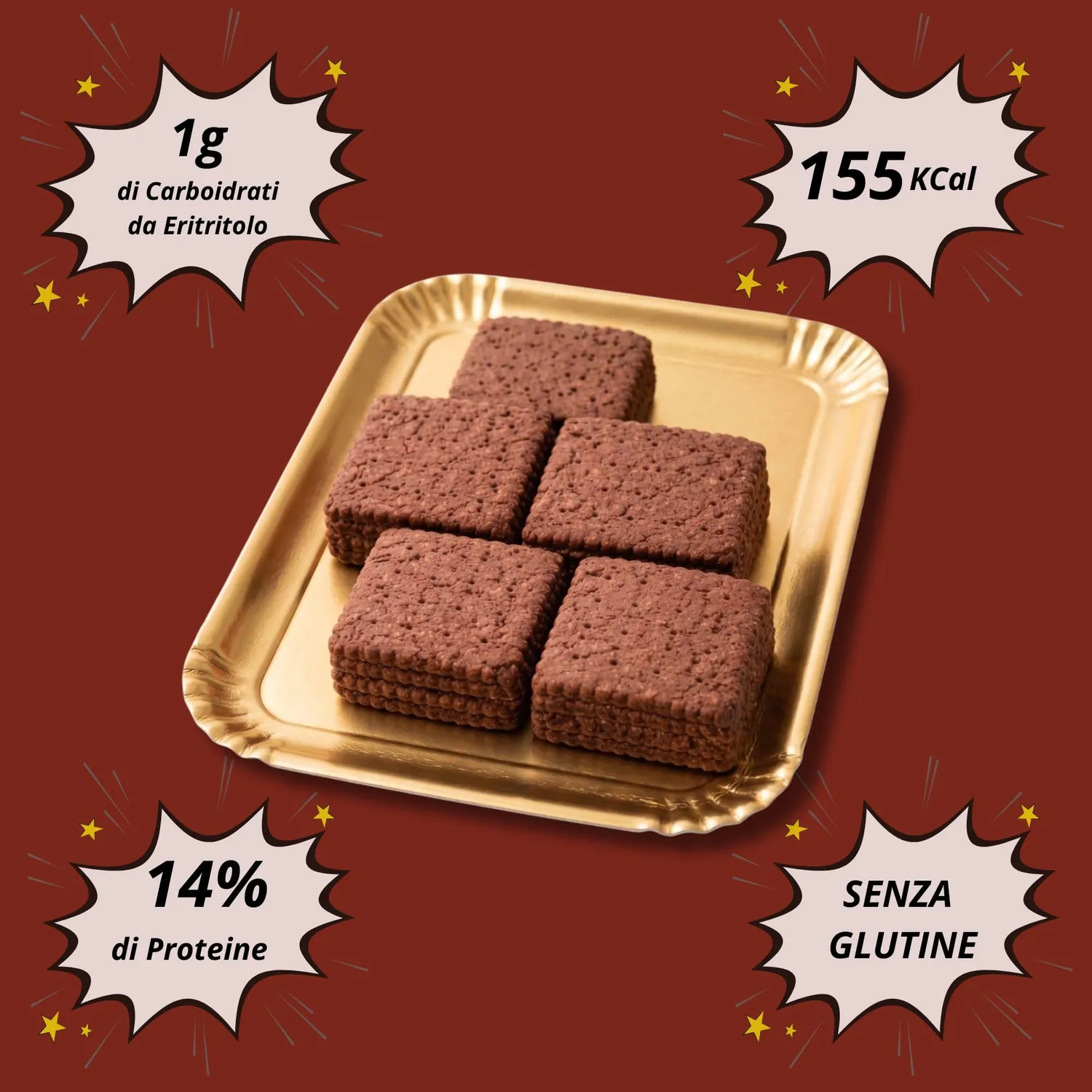 Keto 01 Carb Cookies Cacao 220g senza zucchero