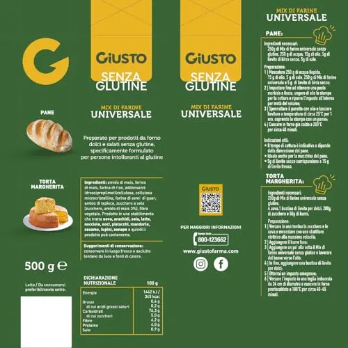 Giusto Mix Universale preparato senza glutine 500 g