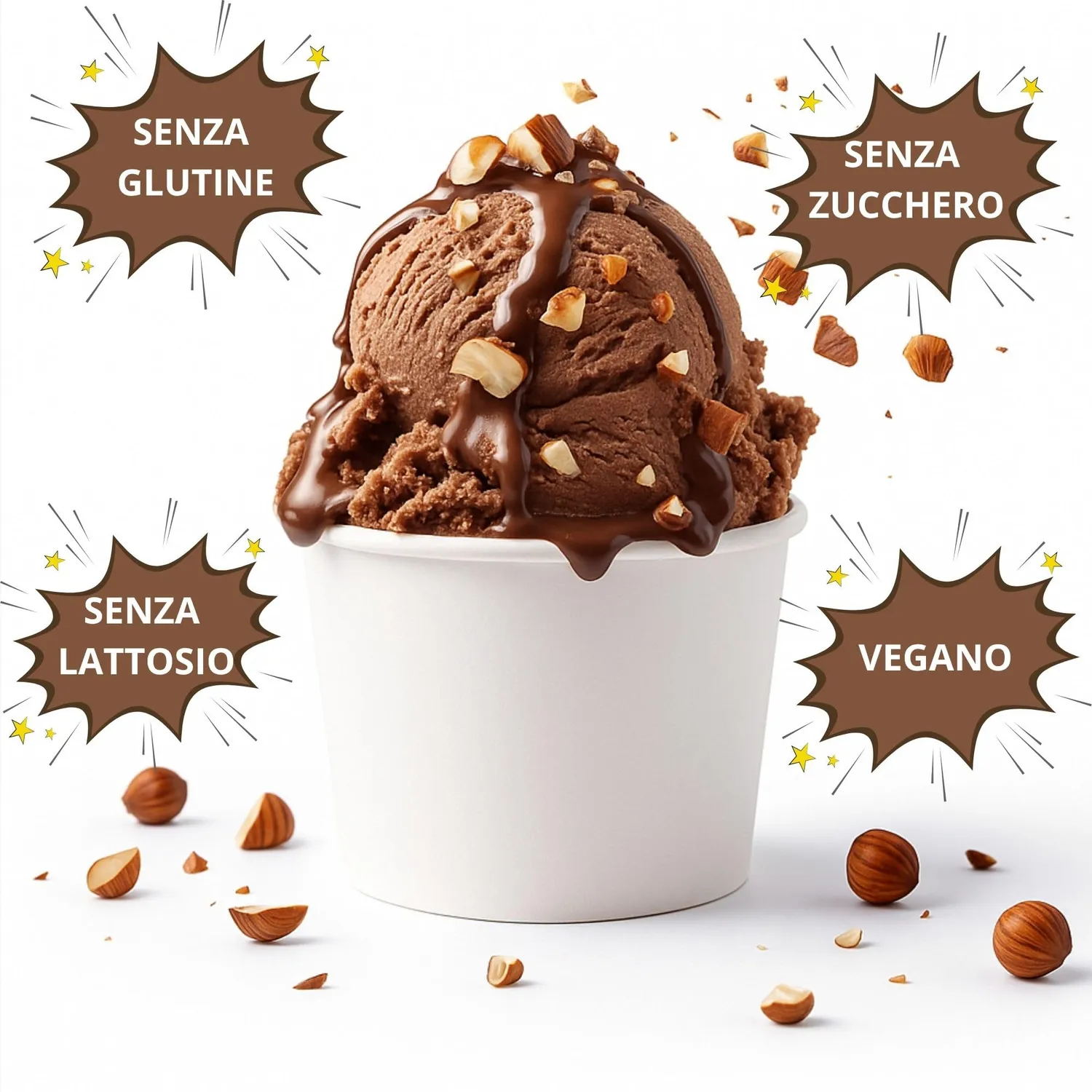 Keto 01 Carb Gelato al Bacio 400g senza zucchero vegan