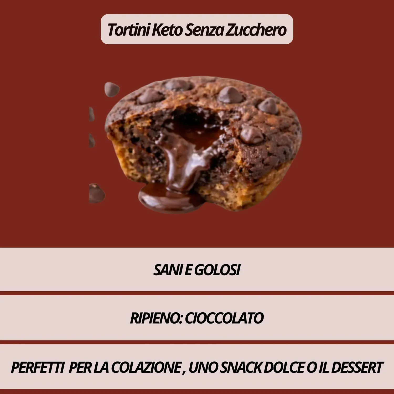 Keto 01 Carb Tortino cuore cioccolato senza zucchero 6x50 g