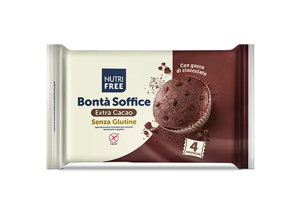 Nutrisi Bontà Soffice Extra Cacao merendina senza glutine