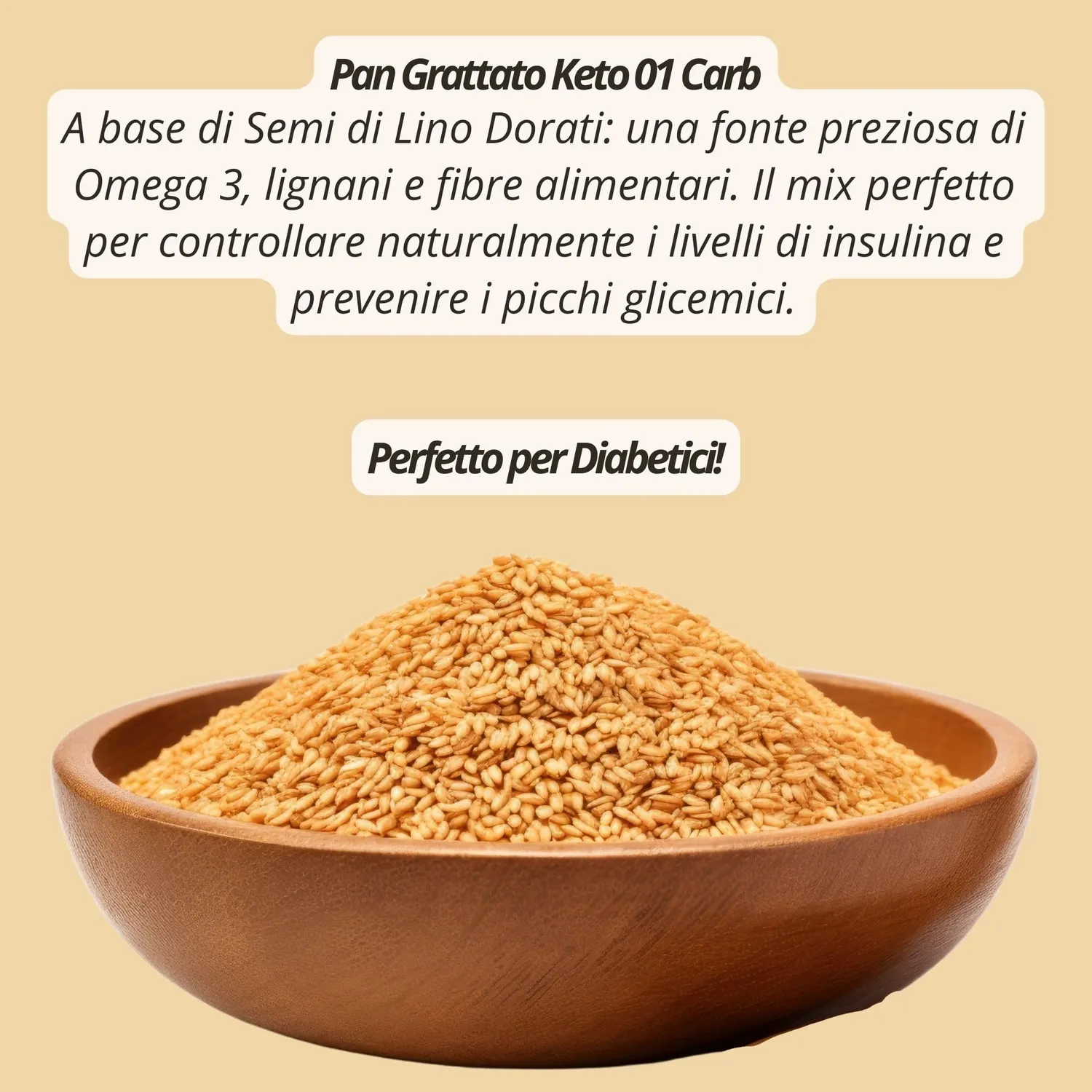 Keto 01 Carb Pangrattato 350g senza glutine 1g carb