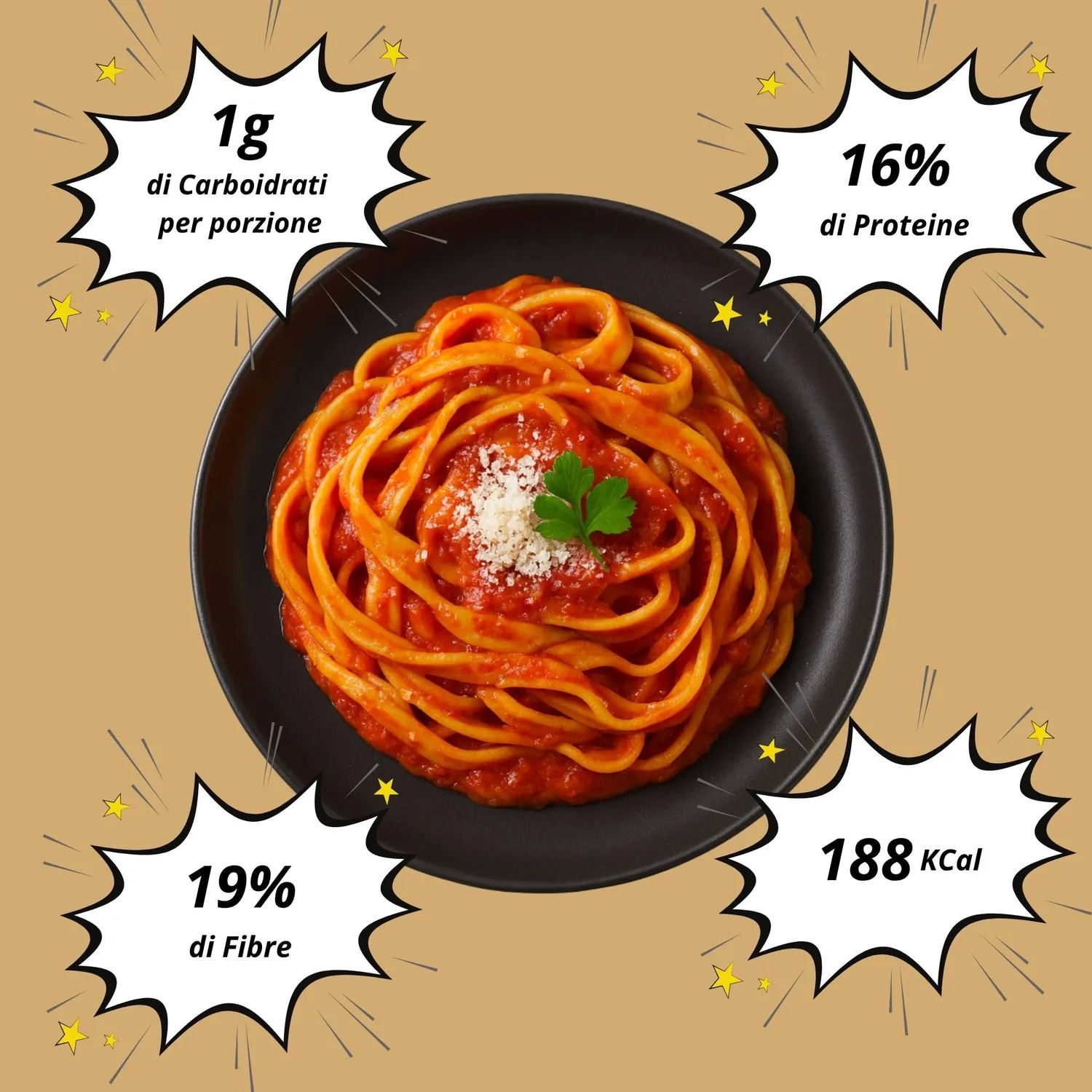 Keto 01 Carb Fettuccine pasta keto 250g bio