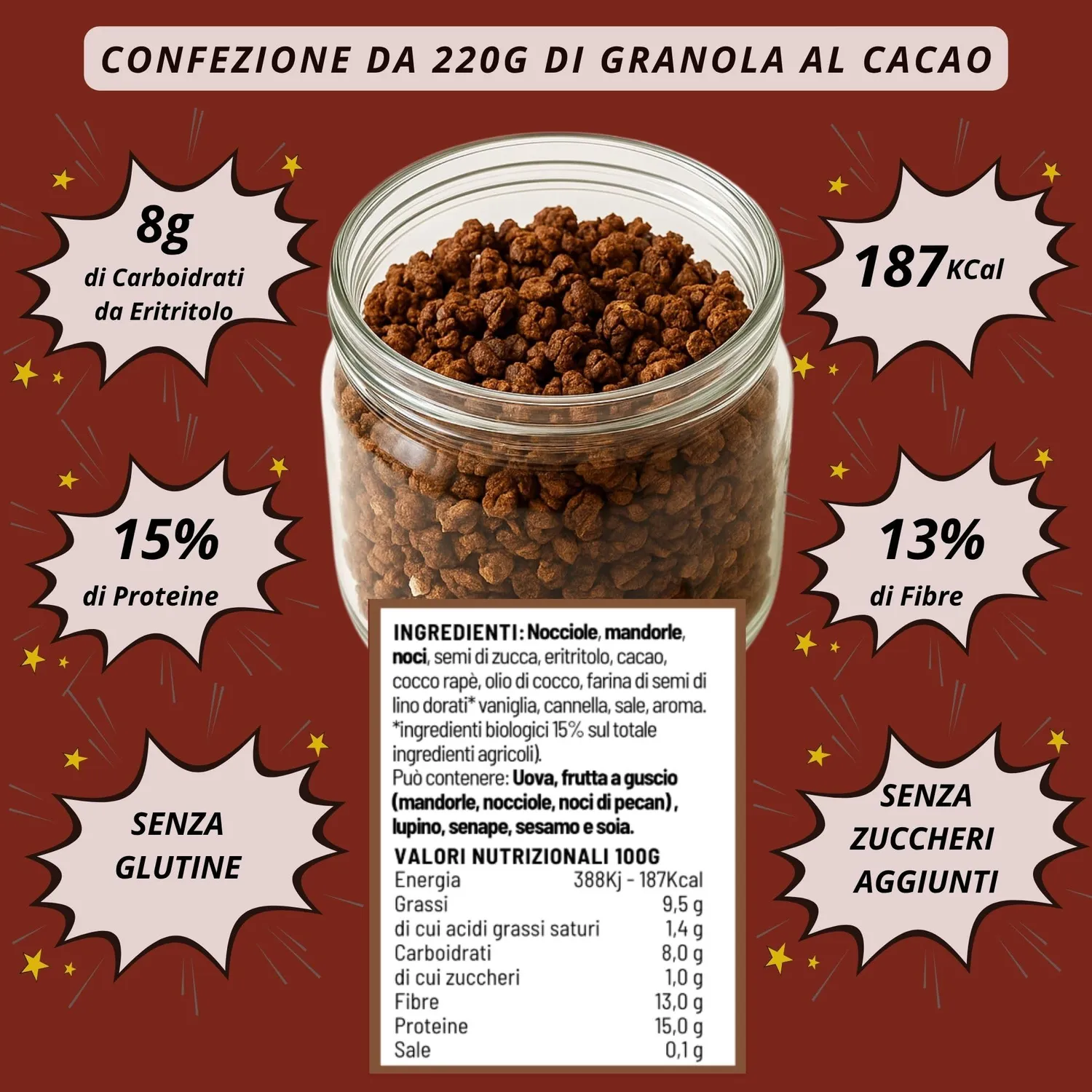 Keto 01 Carb Box Degustazione Colazione box 6 pezzi senza zucchero