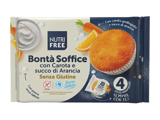 Nutrifree Bontà Soffice Carota e Arancia Merendina