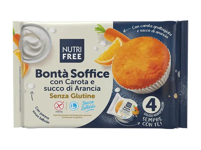 Nutrifree Bontà Soffice Carota e Arancia Merendina