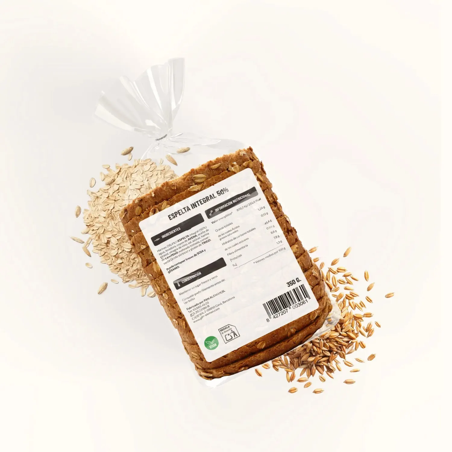 Protein K Pane Farro Integrale 50% 350g Ricco Fibra