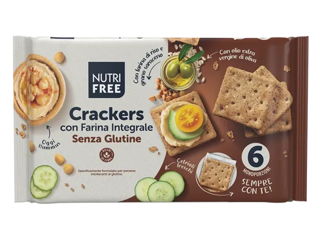 Nutrisi Crackers Farina Integrale Senza Glutine 6 Pezzi