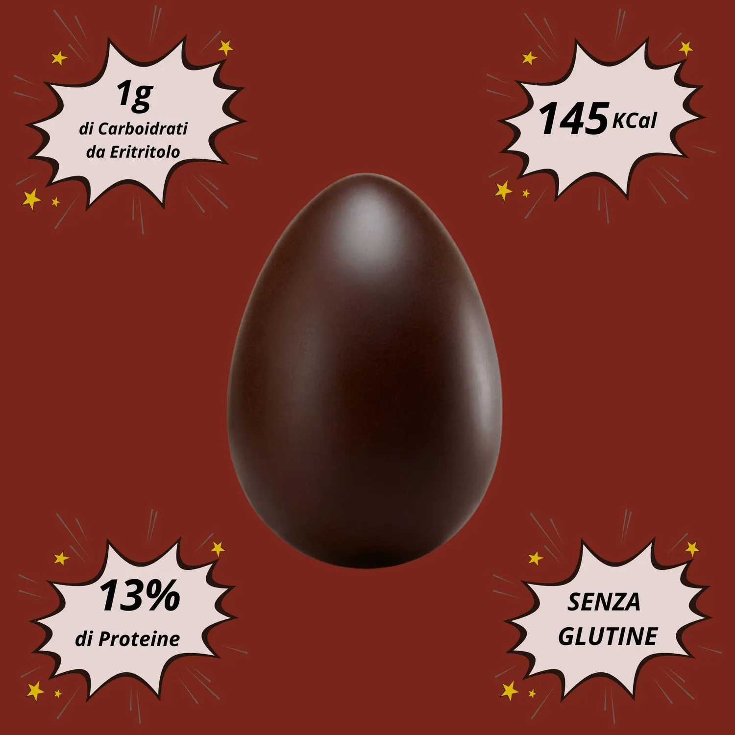 Keto 01 Carb Uovo di Pasqua 200g senza zucchero