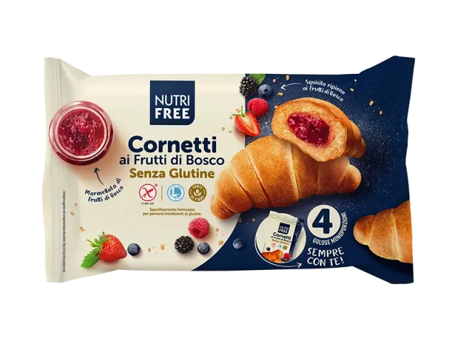 Nutrifree Cornetti Frutti di Bosco senza glutine 4 pezzi