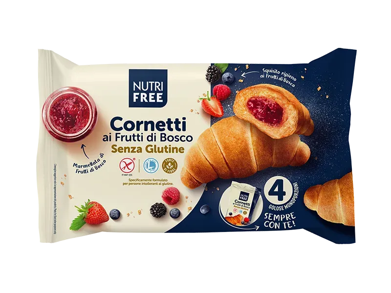 Nutrifree Cornetti Frutti di Bosco senza glutine 4 pezzi