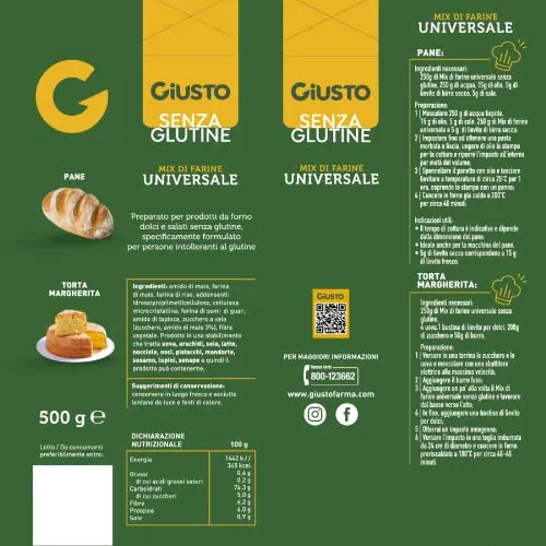 Giusto Mix Universale preparato senza glutine 500 g