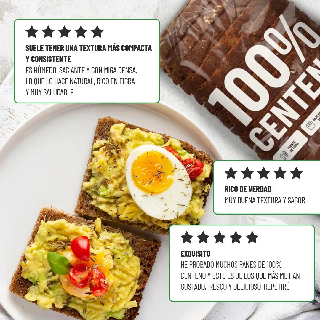 Protein K pane 100% segale 500g ricco di fibre naturale
