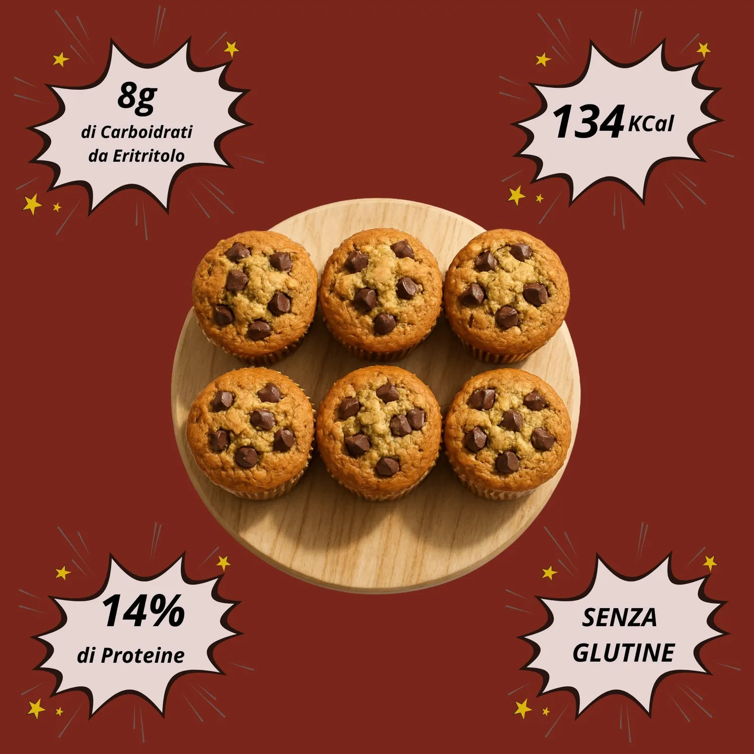 Keto 01 Carb Cupcake Cioccolato 6x50g senza zucchero