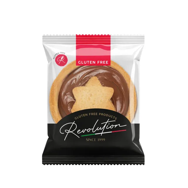 Revolution Food Crema Cacao Nocciola Crostatina 60g senza glutine