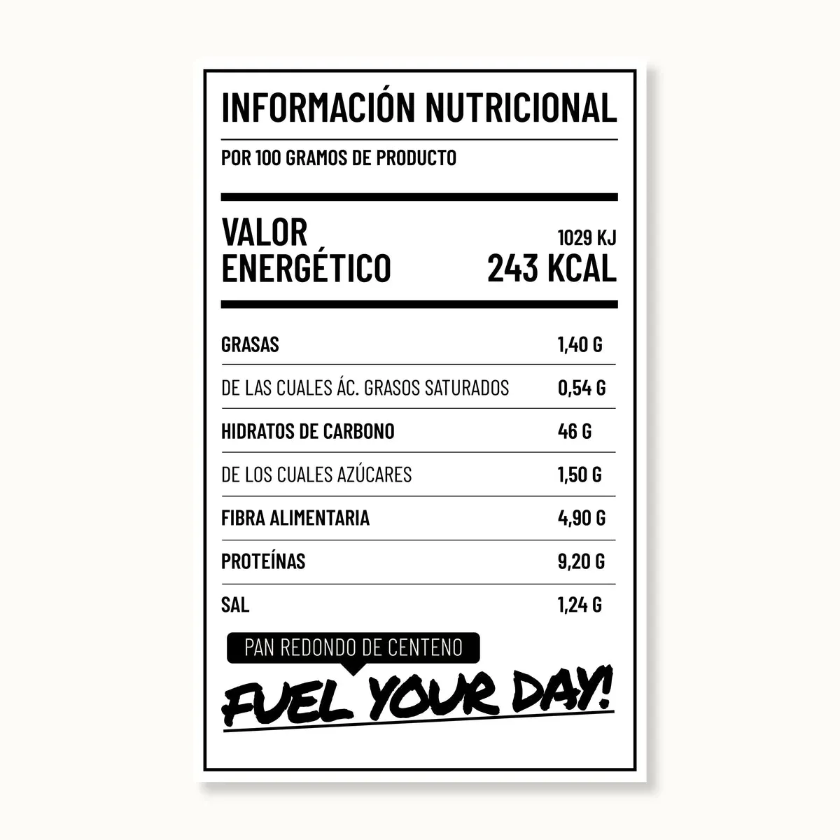 Protein K Round Rye 60% pane di segale pagnotta ricco di fibre