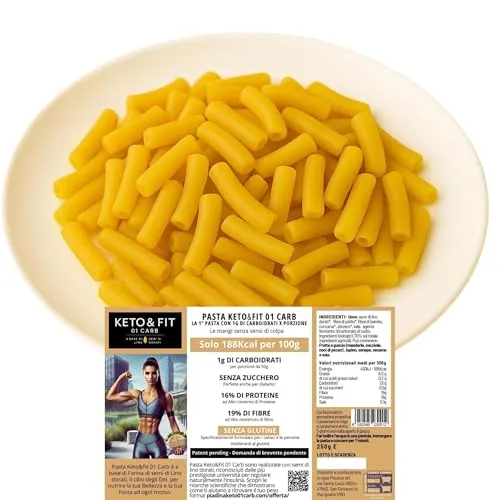 Keto 01 Carb Maccheroncini pasta keto 250g proteica