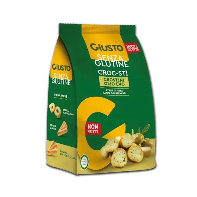 Giusto Croc Stì con olio EVO snack senza glutine 100 g