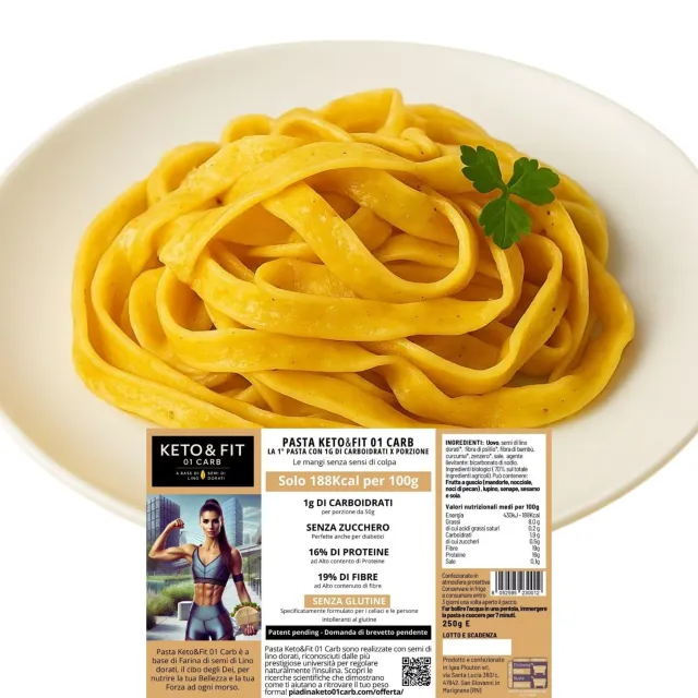 Keto 01 Carb Fettuccine pasta keto 250g bio