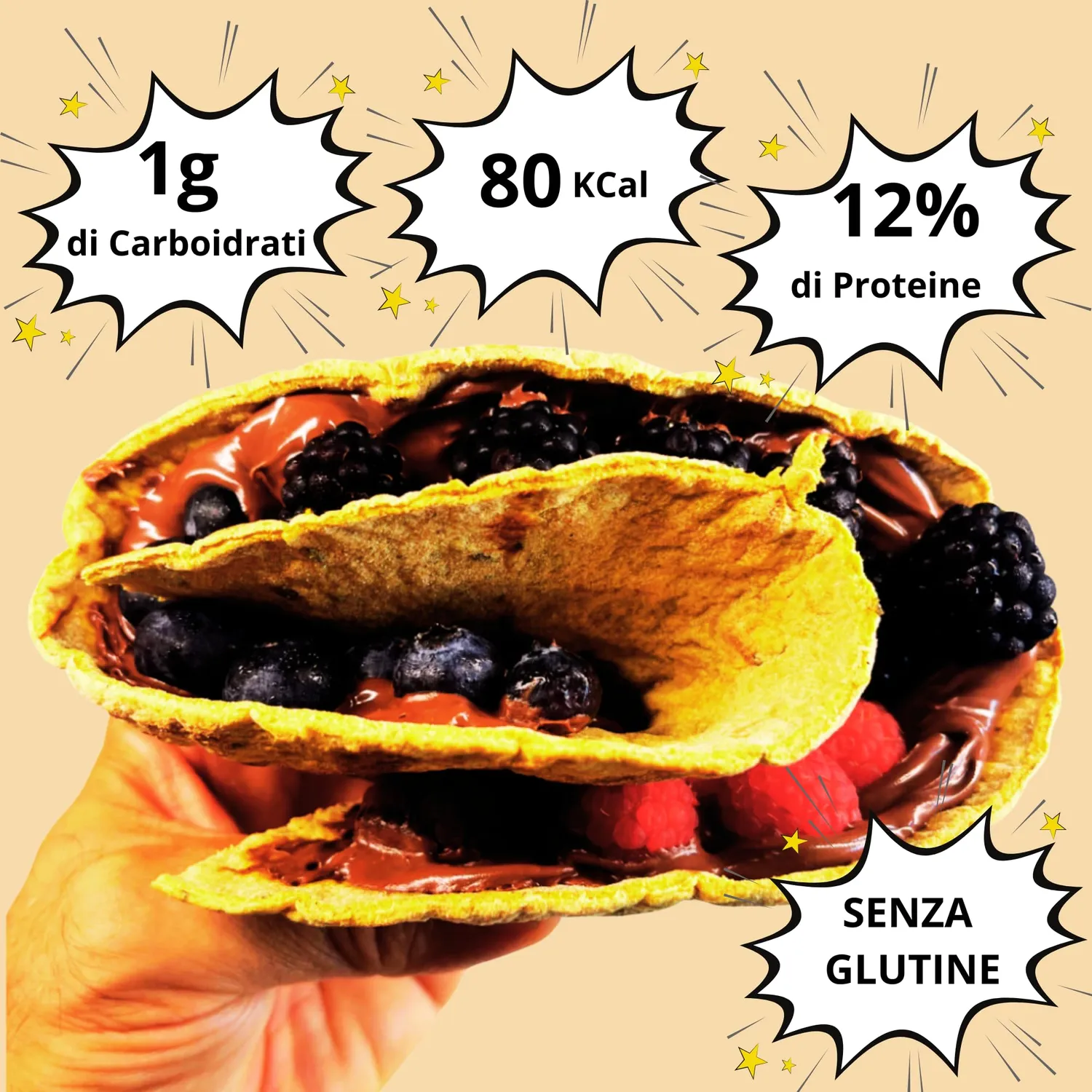 Keto 01 Carb Piadina Keto 3x75g senza glutine 1g carb