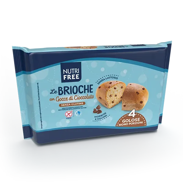 Nutrisi Le Brioche con Gocce di Cioccolato brioche senza glutine