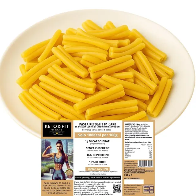 Keto 01 Carb Casarecce pasta keto 250g low carb