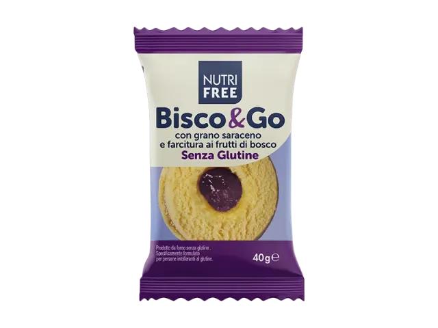Nutrifree Bisco&Go Grano Saraceno Frutti di Bosco Biscotti