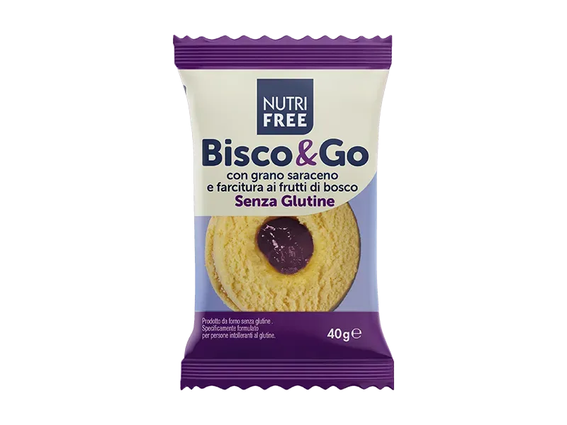 Nutrifree Bisco&Go Grano Saraceno Frutti di Bosco Biscotti