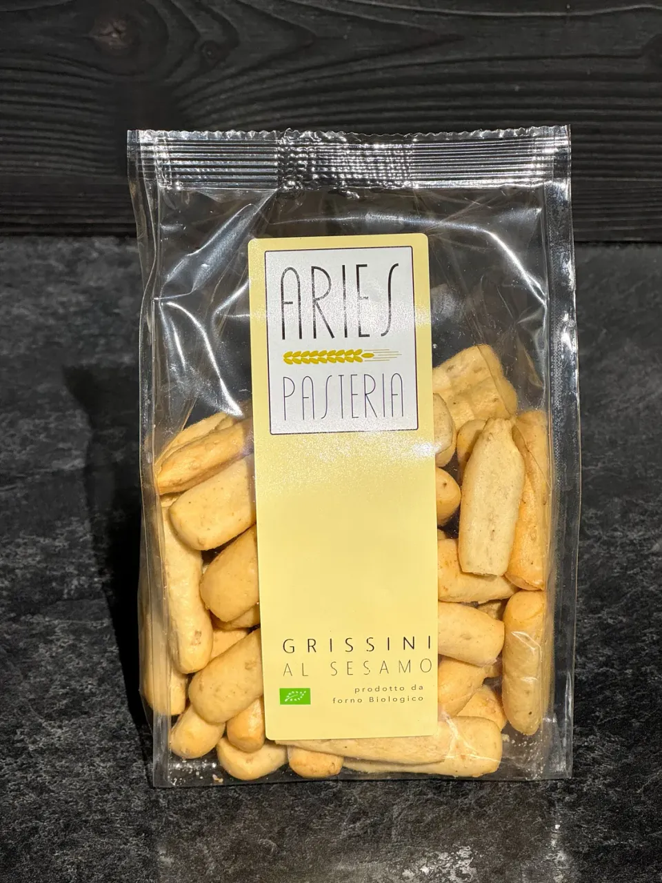 Aries pasteria Grissini sesamo snack 200 g olio EVO