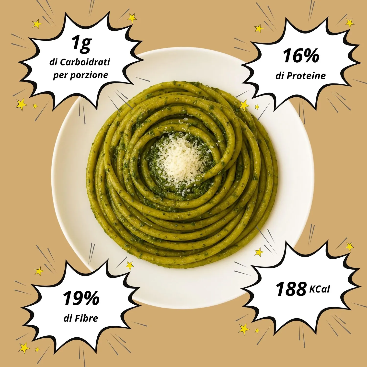 Keto 01 Carb Bucatini pasta keto 250g artigianale