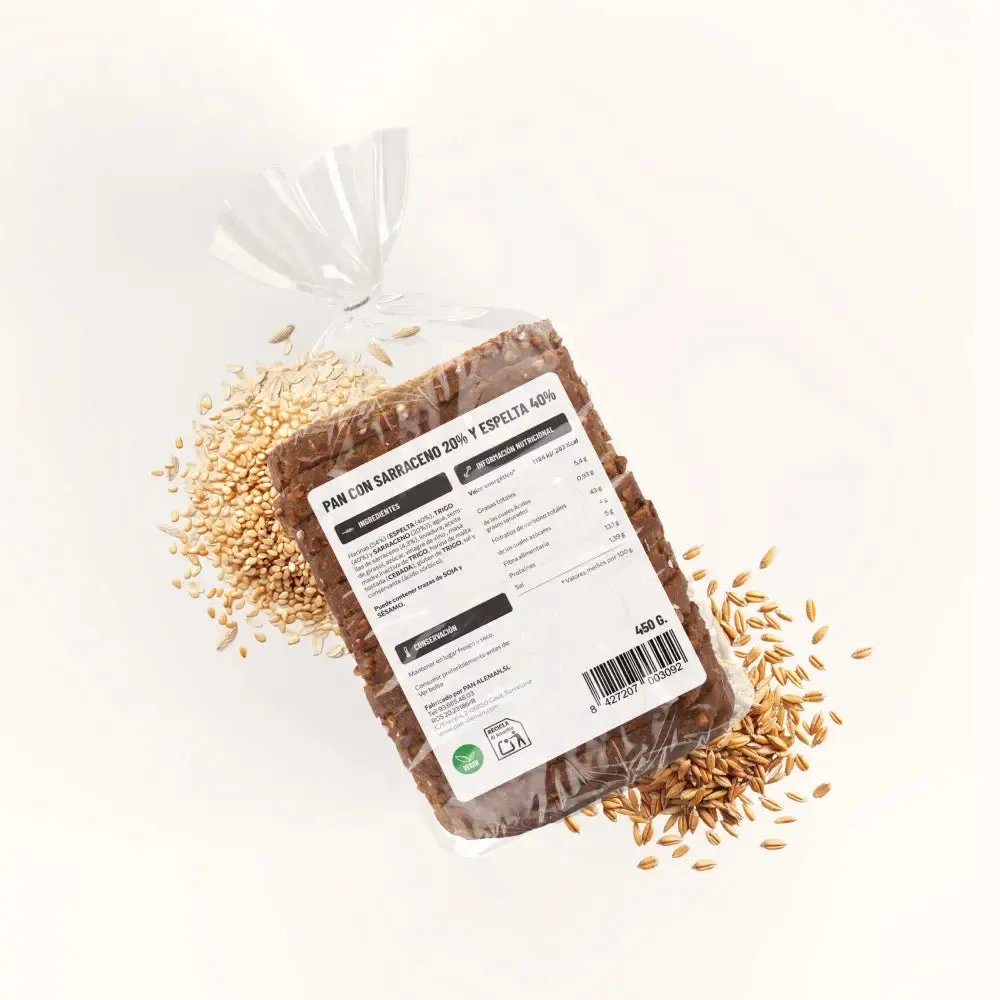 Protein K Buckwheat 20% Spelt 40% pane 500g proteico