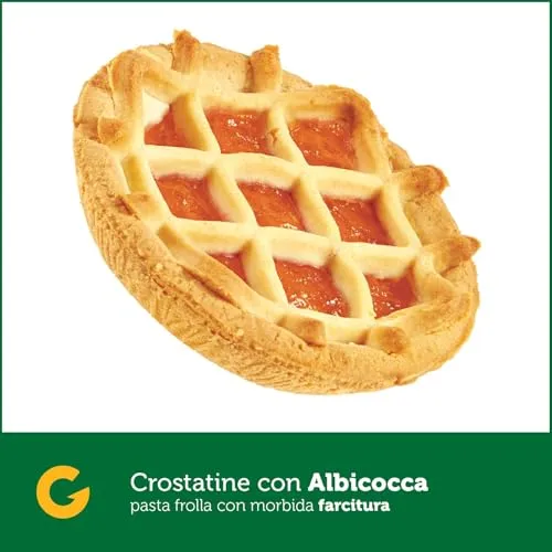 Giusto Crostatine albicocca senza glutine 4x45g fibre