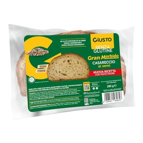 Giusto Gran Morbido ai Semi pane a fette senza glutine 190 g