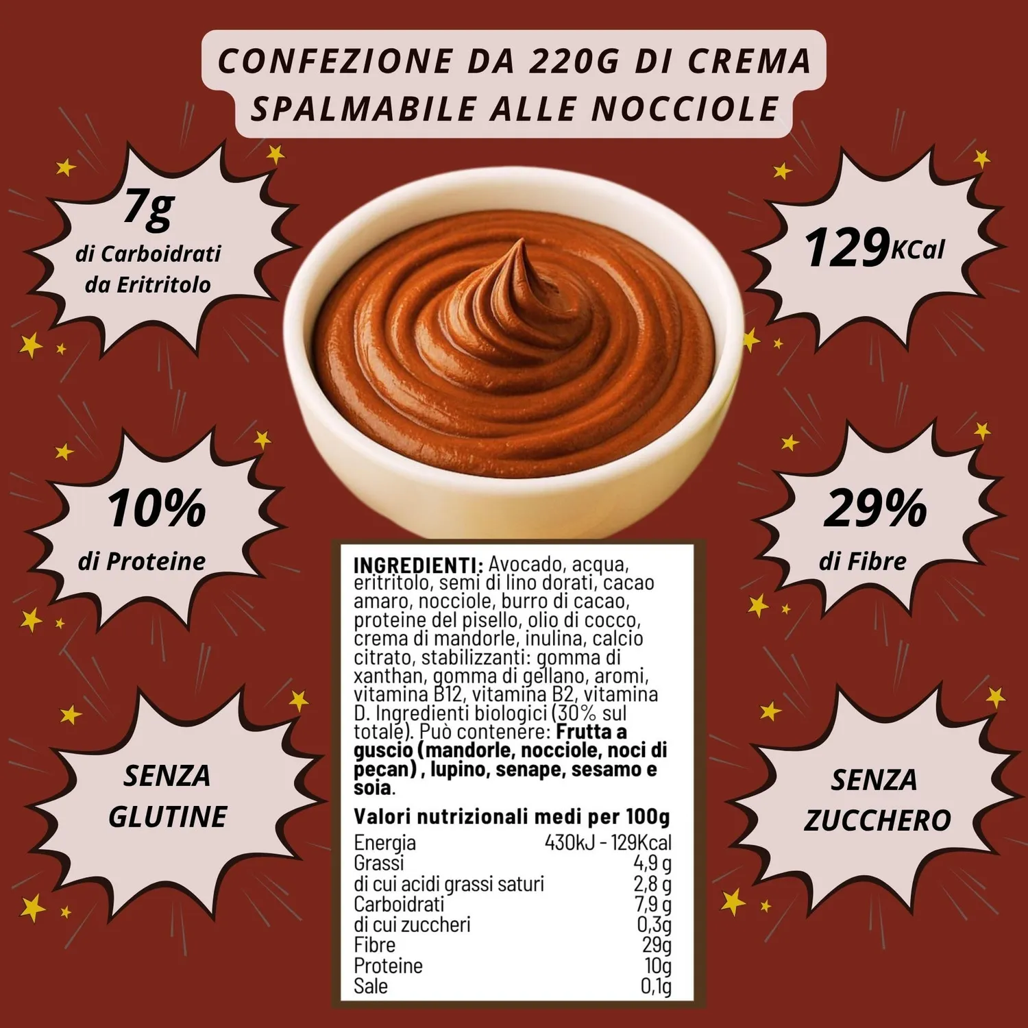 Keto 01 Carb Box Degustazione Colazione box 6 pezzi senza zucchero