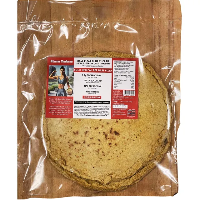 Keto 01 Carb base pizza 2x112,5g 1,5g carboidrati senza glutine