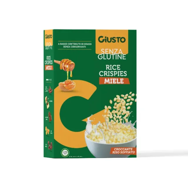 Giusto rice crispies miele cereali riso senza glutine