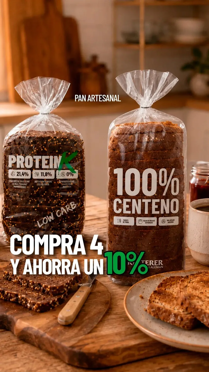 Protein K Pane 100% Segale 500 g ricco di fibre