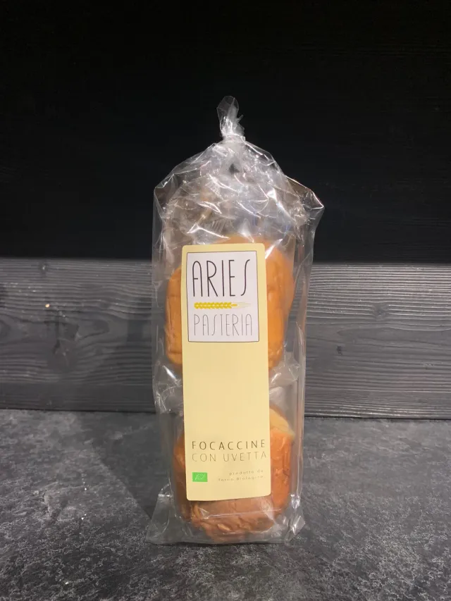 Aries Pasteria Focaccine con Uvetta 200 g Bio