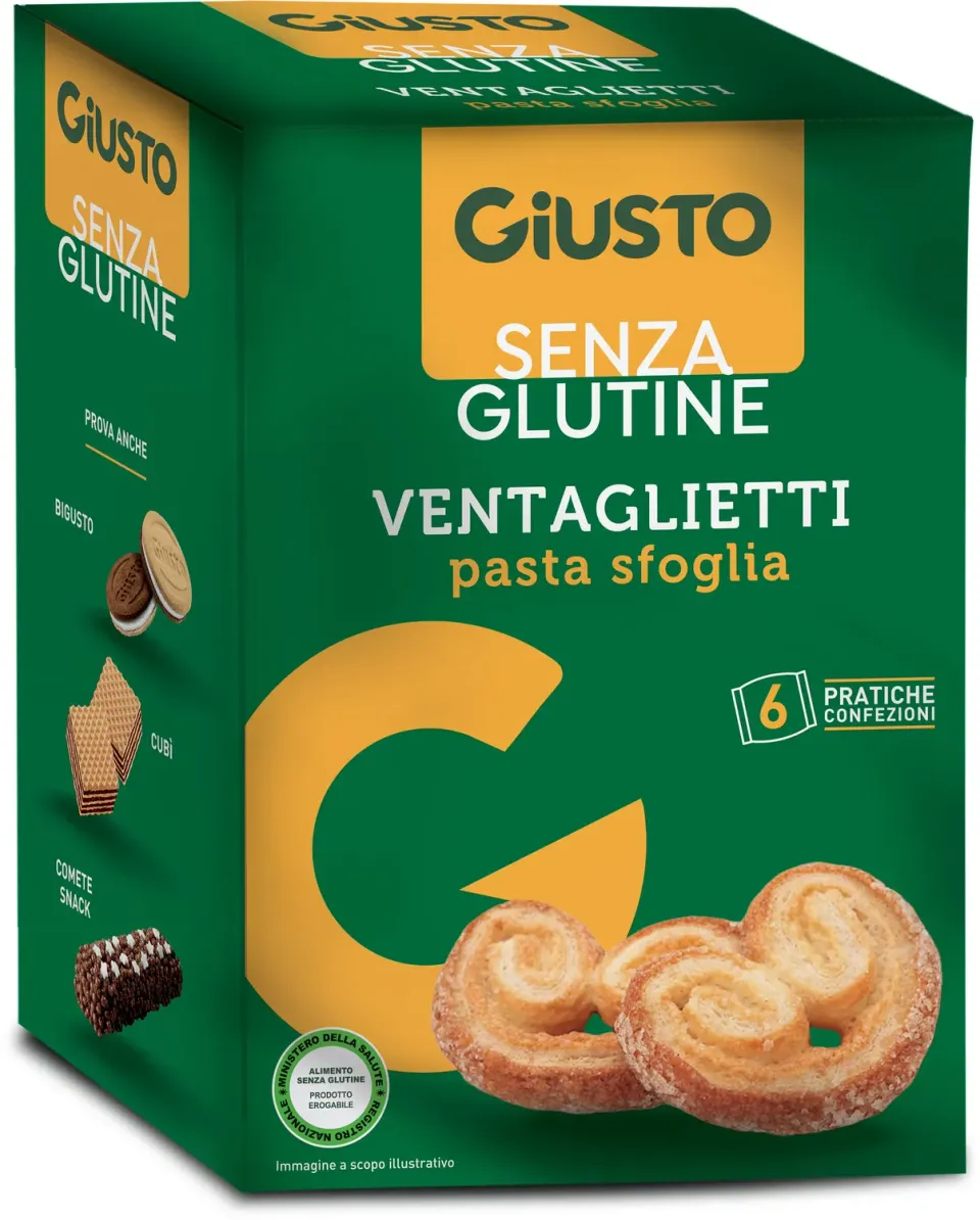 Giusto Senza Glutine ventaglietti sfoglia 6x25g friabili