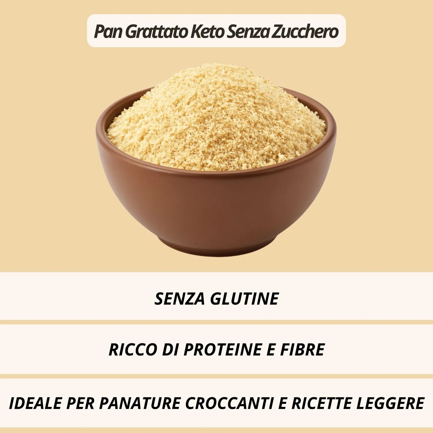Keto 01 Carb Pangrattato 350g senza glutine 1g carb