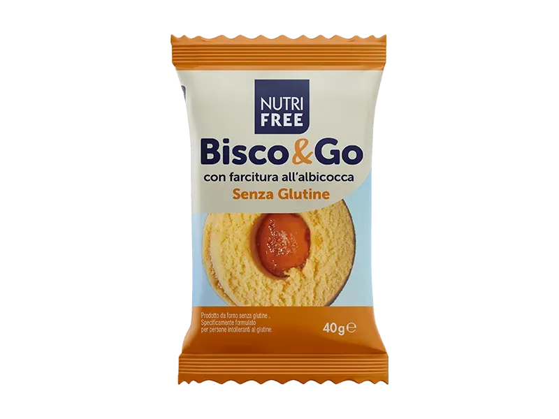 Nutrisi Bisco&Go albicocca monoporzione senza glutine