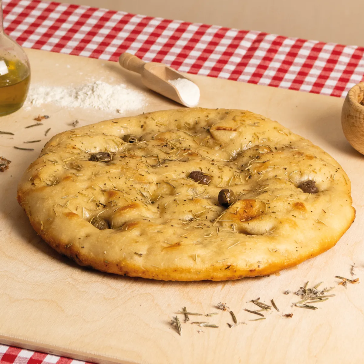 San Nicò Bianca Rosmarino Olive focaccia barese artigianale