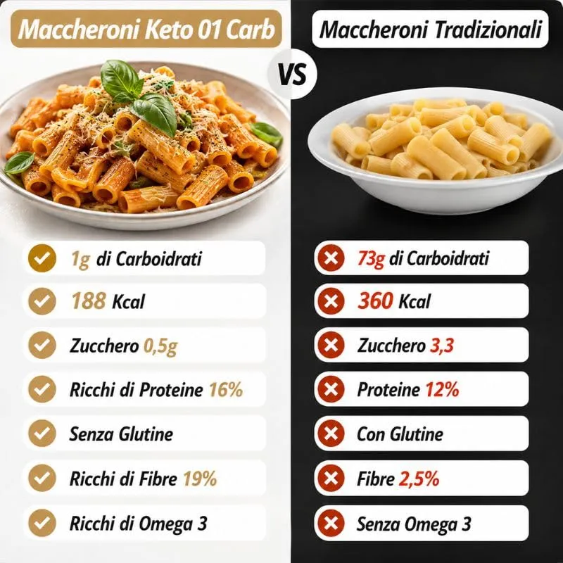 Keto 01 Carb Maccheroni pasta keto 250 g low carb