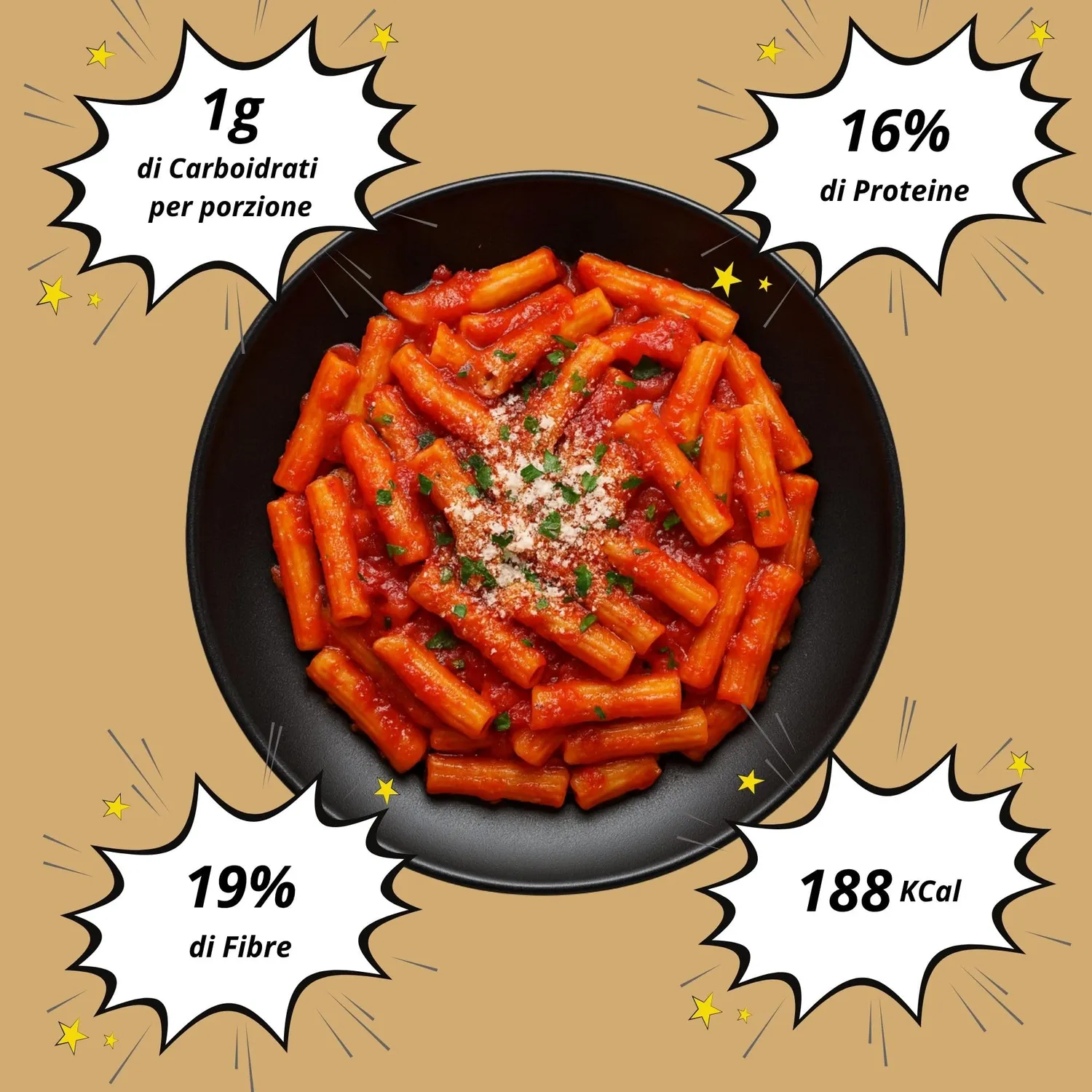 Keto 01 Carb Maccheroncini pasta keto 250g proteica