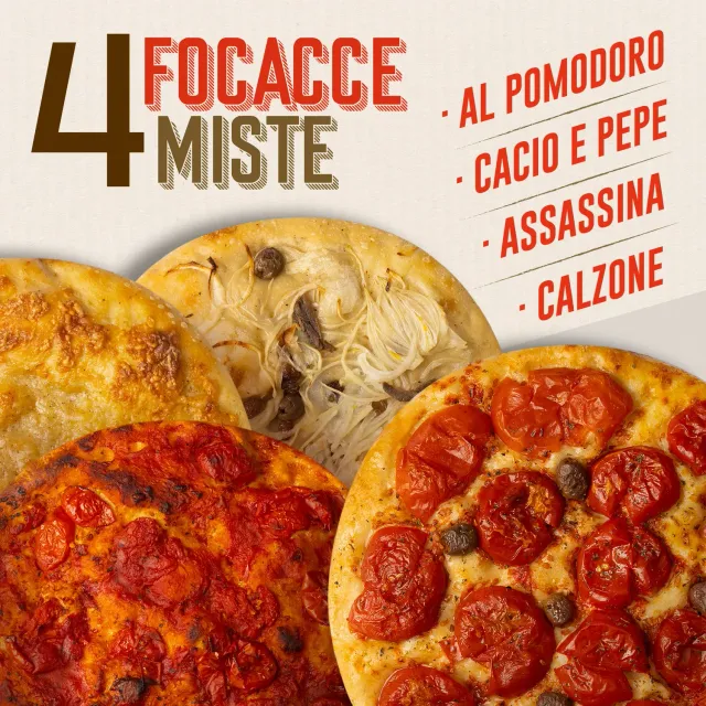 San Nicò Box 4 Focacce Baresi focaccia mix 4 gusti