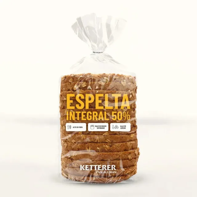 Protein K Pão Espelta Integral 50% pane farro 350g digestivo