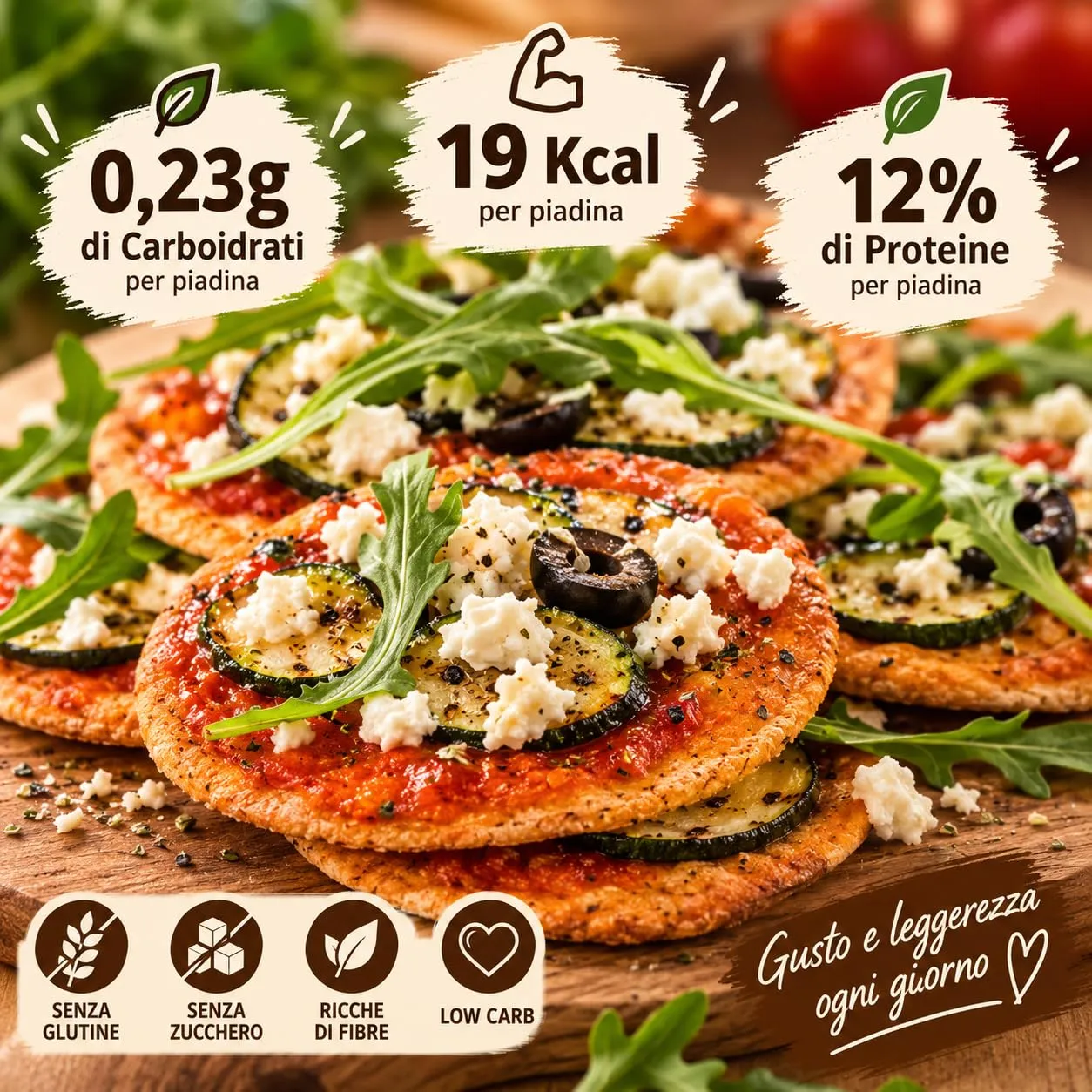 Keto 01 Carb piadini keto 13x17g 0,23g carboidrati