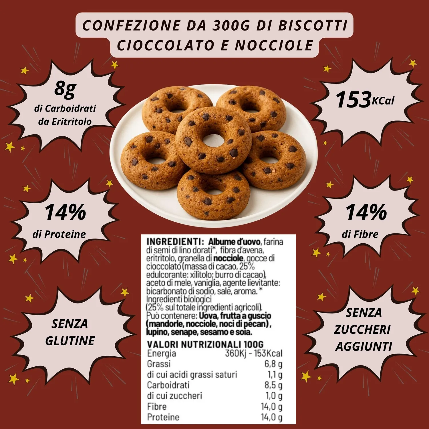 Keto 01 Carb Box Degustazione Colazione box 6 pezzi senza zucchero