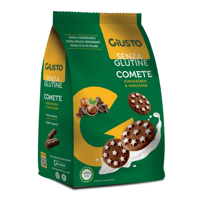 Giusto Comete Biscotti Cioccolato 200 g senza glutine